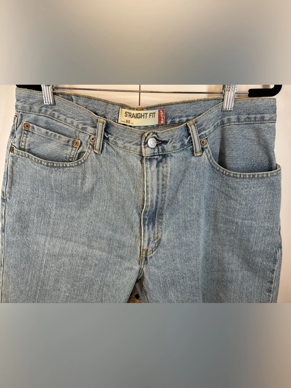 Levi's 505 Men's Straight Fit Denim Shorts Light Wash W38 Vintage Y2K